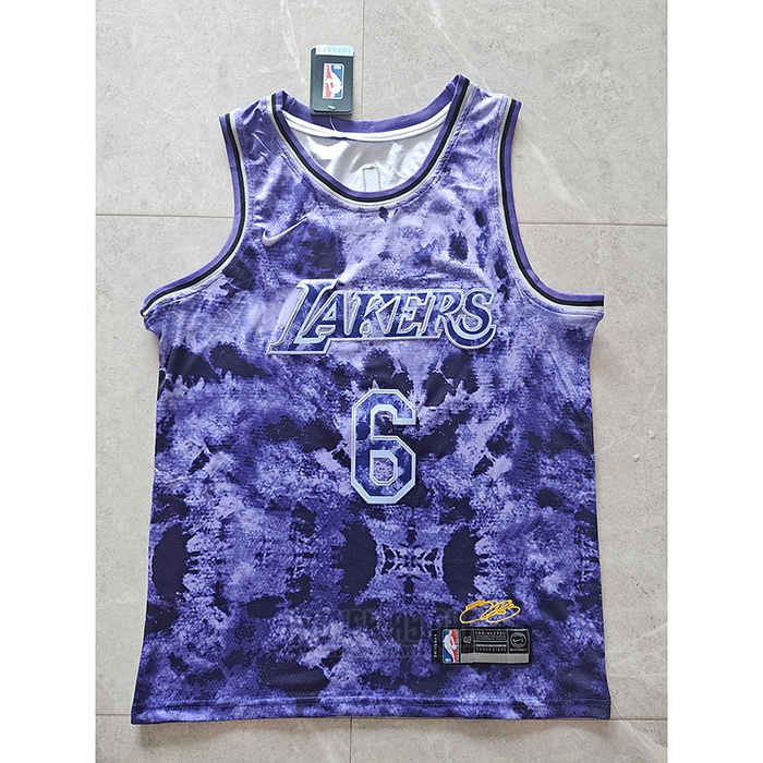 Camiseta Los Angeles Lakers LeBron James #6 Select Series 2023 Violeta